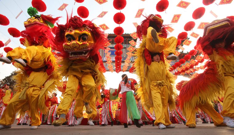 Spring Festiival Temple Fair opening ceremony in Beijing